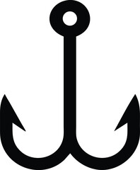 Anchor for vessel solid icon, marine port concept. Vector graphics. Ship sea anchoring, heavy anchor sign on white background, glyph style icon for mobile or web design 