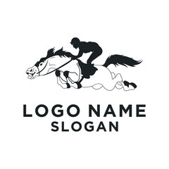 logo of a horse and its jockey racing