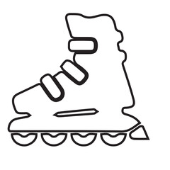 Inline Skate Outline Icon