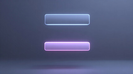 Neon Light Buttons - Modern UI Design