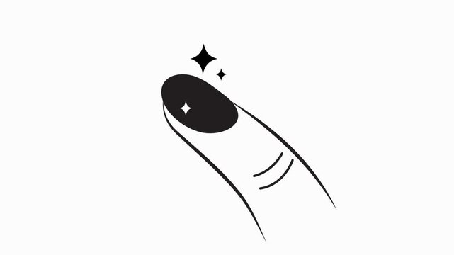 nail beauty   icon animation simple 