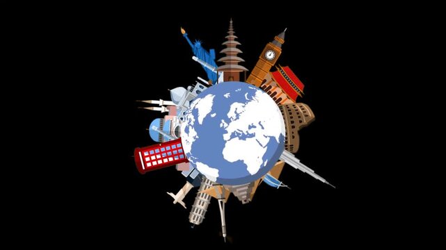 3D animated world tour