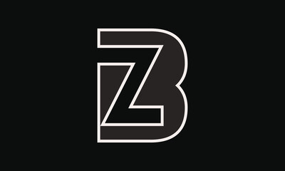 letter ZB modern Monogram logo design