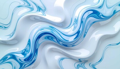Fototapeta premium Elegant marble texture with smooth glossy surface, modern blue abstract art background design