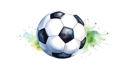 Watercolor soccer ball