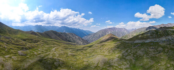 summer in the mountains. a beautiful mountain gorge