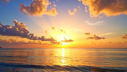 Sunrise over calm ocean