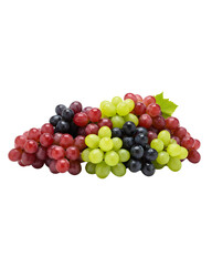 A vibrant assortment of different grape varieties displayed together, fresh and visually appealing, perfect for healthy eating and gourmet presentation
