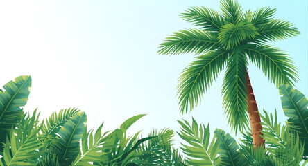 palm tree leaves