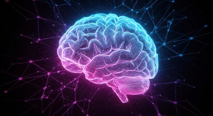 Obraz premium Exploring neural connectivity and brain function in virtual environment conceptual