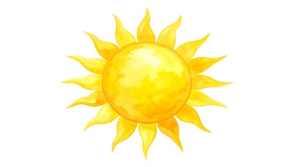 Watercolor sun illustration (2)