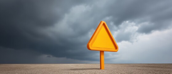 High-Quality Storm Alert Warning Sign in Dramatic Cloudy Sky Modern Emergency Preparedness for Millennial Safety Campaigns and Social Media Marketing