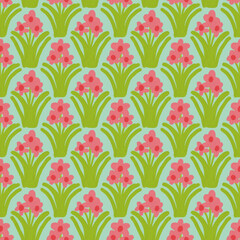 Fototapeta premium vector seamless pattern geometrical floral