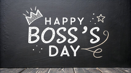 Sparkling Black and Gold Boss’s Day Celebration Card – Elegant Luxury Style