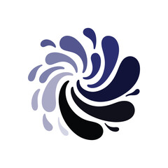 Abstract swirl shape vector illustration. Creative spiral design with curved elements for poster, banner, wallpaper, textile, background, branding, decoration, artistic logo, modern pattern
