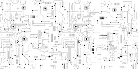 High tech technology geometric and connection system background with digital data abstract. Vector eps10