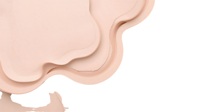 3d illustration of foundation cream texture isolated on transparent background for cosmetic concept