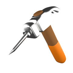 hammer and nail 3D Cartoon