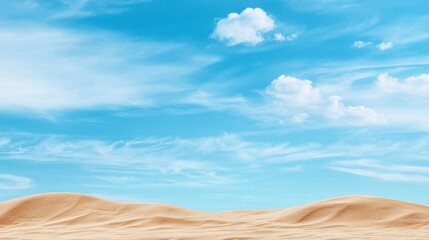 Fototapeta premium Sandy arch silhouette against vibrant blue midday sky, strong contrast in tones