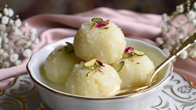 Rasgulla: Soft & Spongy Indian Cheese Dumplings in Syrup