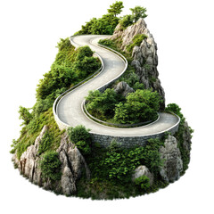 winding road in the forest