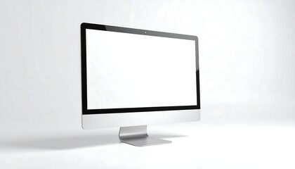Fototapeta premium Modern computer monitor, blank screen, studio shot