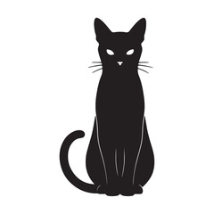 Sleek Black Cat Icon