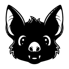 Cute Bat Head Logo