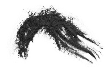 Black sand isolated on white © Pixel-Shot