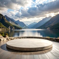 Scenic outdoor circular platform