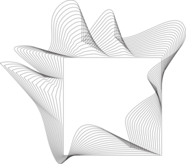 Square frame fluid shape line blend. Technology creative design