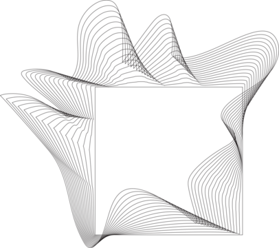 Square frame fluid shape line blend. Technology creative design