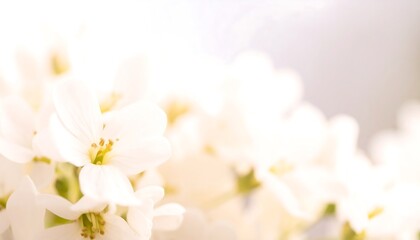 Soft focus image of white flowers