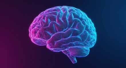 Exploring neural networks digital brain visualization technology futuristic environment 3d perspective