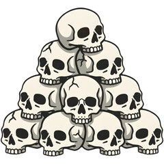 Stack of Human Skulls