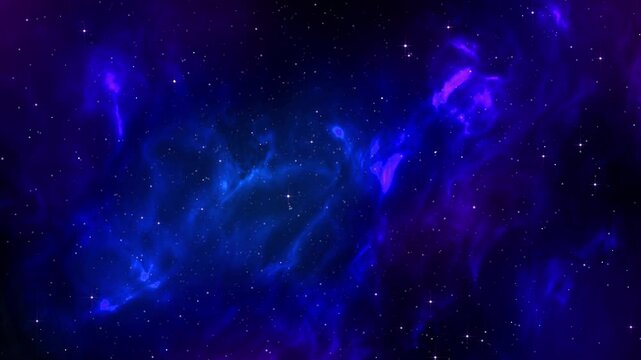 Vibrant animation dreamy smoke starry cosmic space, glowing particles scattered throughout atmosphere. for fantasy, space, meditation visuals, digital background effects, science fiction edits.