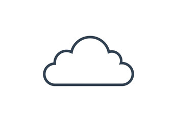 Simple cloud concept for digital storage and online services