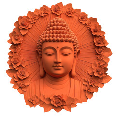 buddha head isolated