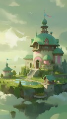 floating modern city 