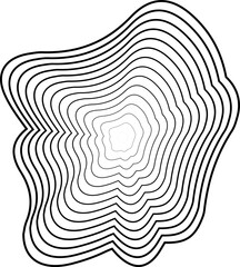 Circle dynamic amorphous shape made of gradient line blend, tech, digital