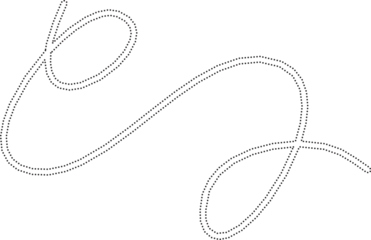 Spiral line dotted doodle style. Element for design