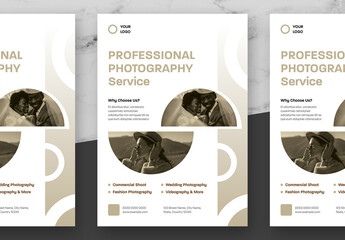 Beige And Black Photography Flyer