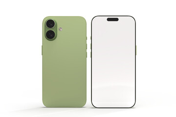 Realistic modern smartphone 17 with blank screen mockup, isolated on background. Perfect for presenting mobile apps, UI UX concepts, Ads, branding, digital product displays, website, gadget device