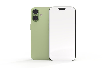 Realistic modern smartphone 17 with blank screen mockup, isolated on background. Perfect for presenting mobile apps, UI UX concepts, Ads, branding, digital product displays, website, gadget device