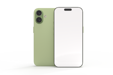 Realistic modern smartphone 17 with blank screen mockup, isolated on background. Perfect for presenting mobile apps, UI UX concepts, Ads, branding, digital product displays, website, gadget device