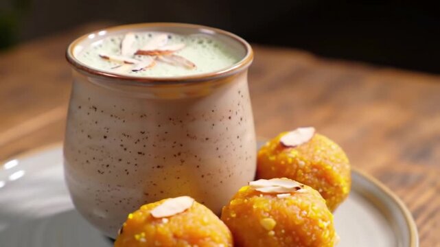 Thandai with Ladoo: Indian Festive Treats