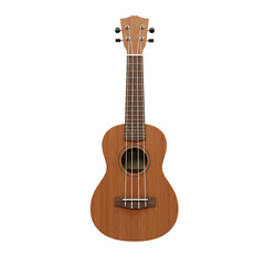 Brown ukulele guitar on transparent background PNG Generative AI