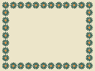 floral illustration border seamless pattern decoration poster