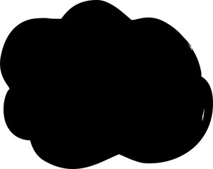 Speech bubble drawn with brush and paint, chat, message