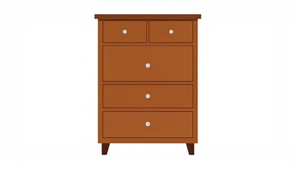 Wooden chest of drawers, light brown